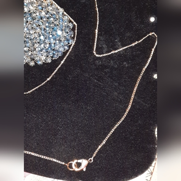 Woven sparkle bead pendant and necklace goldtone - Picture 7 of 11